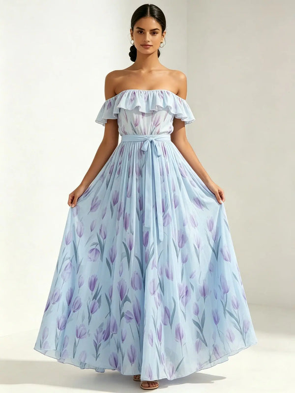 Arabella Off-Shoulder Maxi Dress