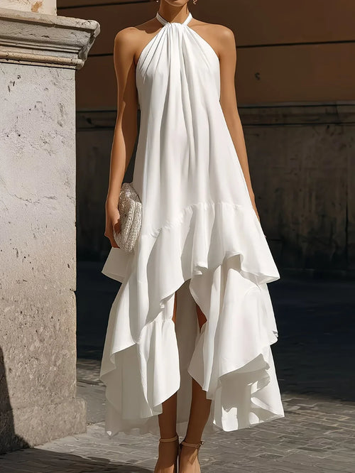 Nayeli Flowing Halter Midi Dress