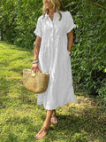 Florence Striped Button-Up Shirt Dress