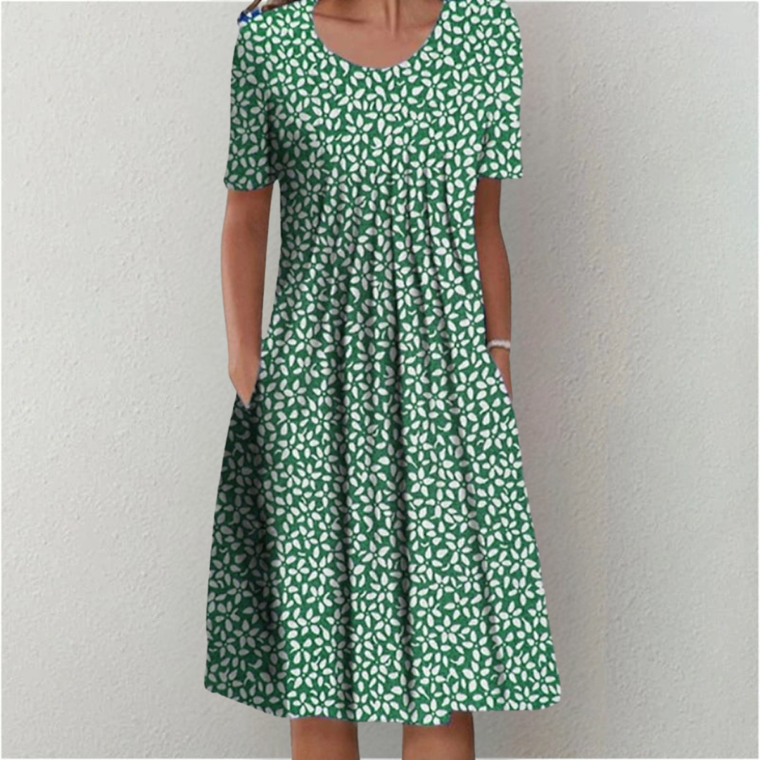 Valentine Floral Pocket Midi Dress