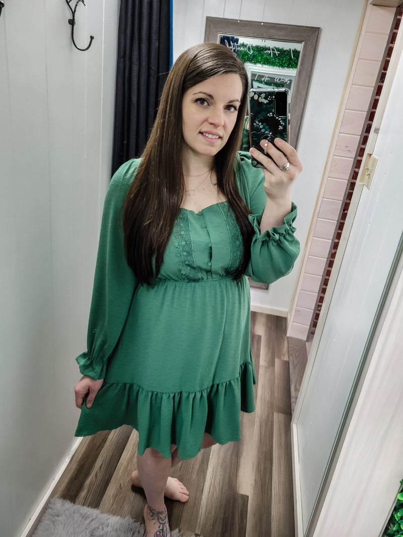 Let It Be Dress- Green