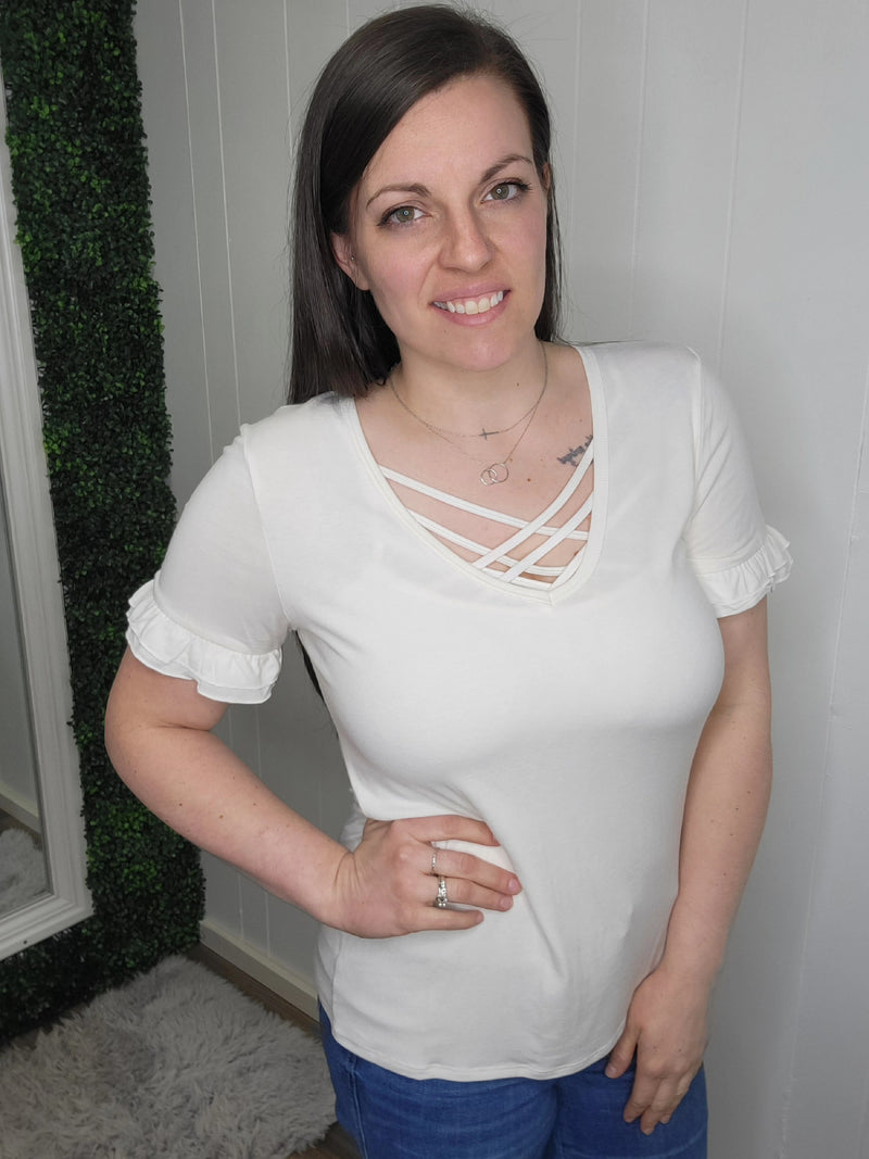 Make It Your Own Elevated Basic Top- Ivory