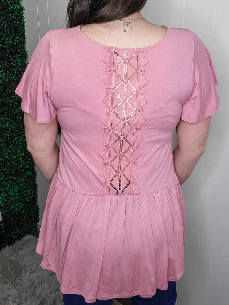 Sierra Sands Ruffle Top- Pink