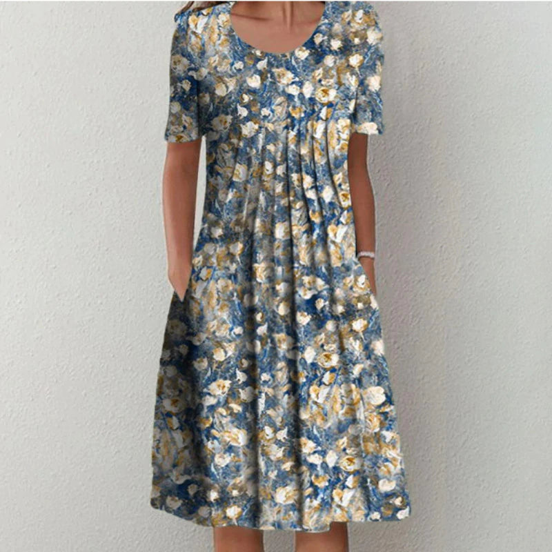Valentine Floral Pocket Midi Dress