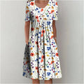 Valentine Floral Pocket Midi Dress