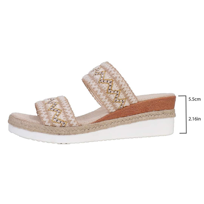 Shandi Weaved Canvas Wedge Sandal