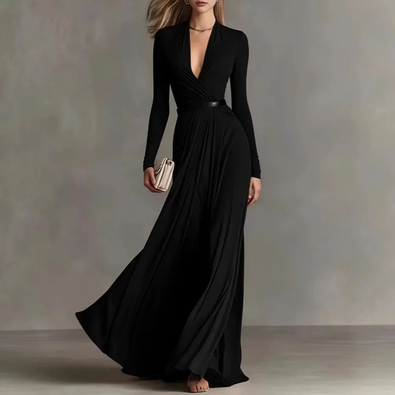 Macey Draped Boho Maxi Dress