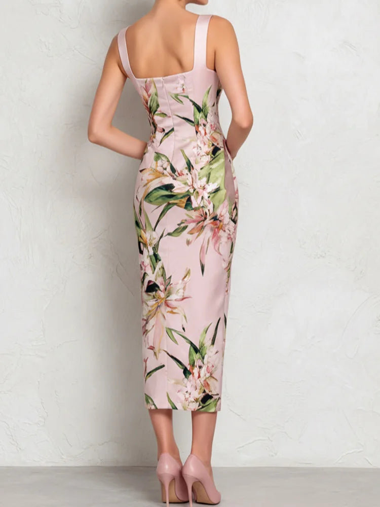 Yvette Elegant Floral Wedding Guest Dress