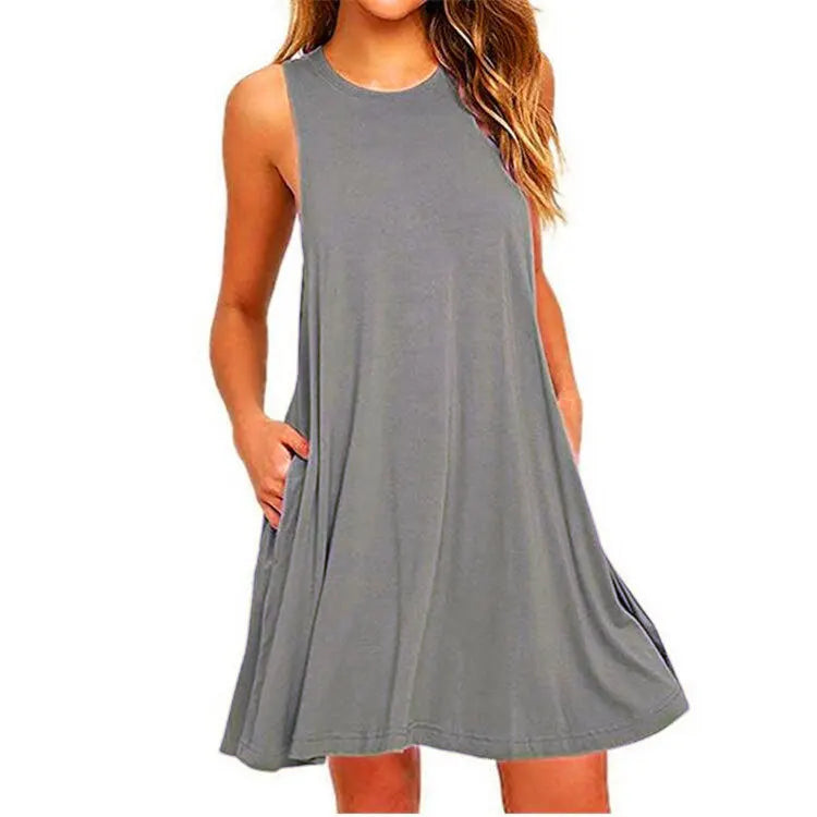 Adalee Sleeveless Swing Mini Dress