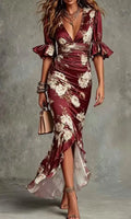 Shelby V-Neck Maxi Wedding Guest Dress