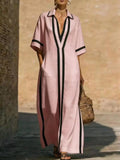 Victoria V Neck Shirt Long Dress