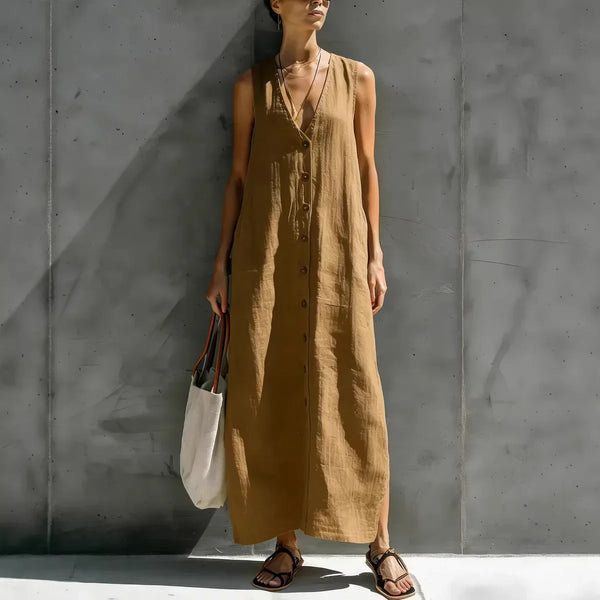 Reagan Linen Long Sundress