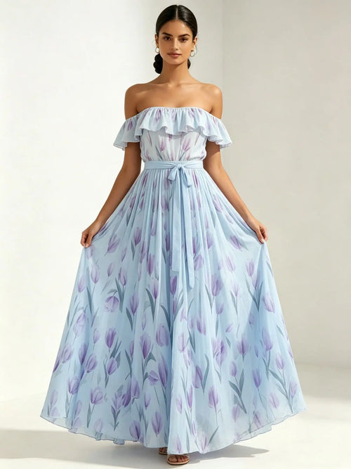 Arabella Off Shoulder Maxi Dress