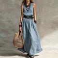 Melissa Pleated Boho Maxi Dress