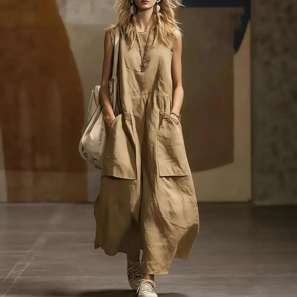 Mikah Sleeveless Pocket Maxi Dress
