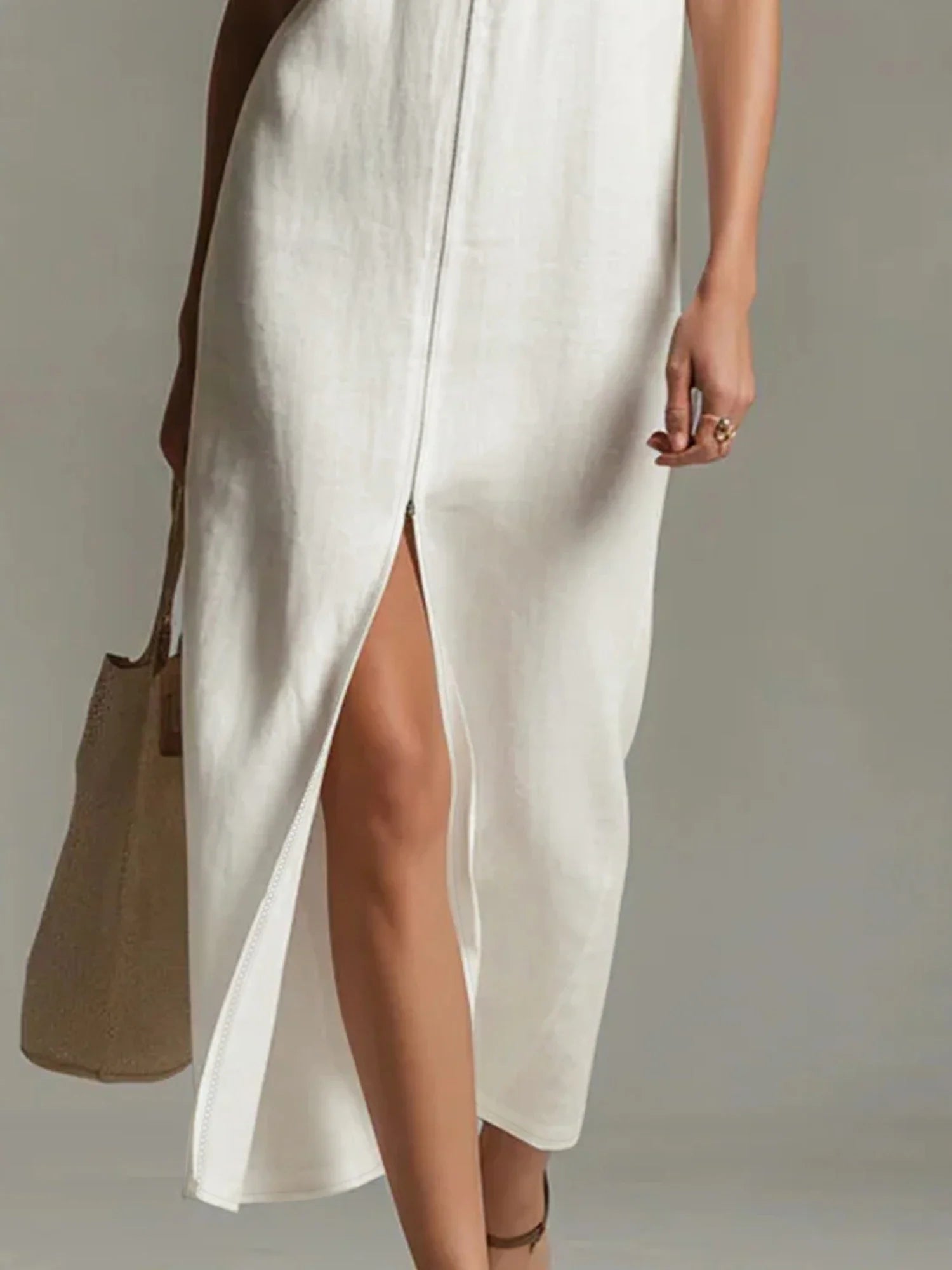 Amya Zip Front Maxi Dress