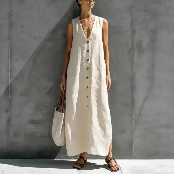 Reagan Linen Long Sundress