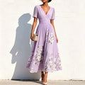 Paula Floral A Line Wedding Guest Dress