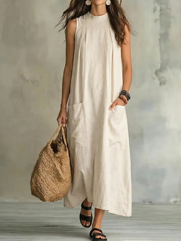 Selena Sleeveless Pocket Maxi Dress