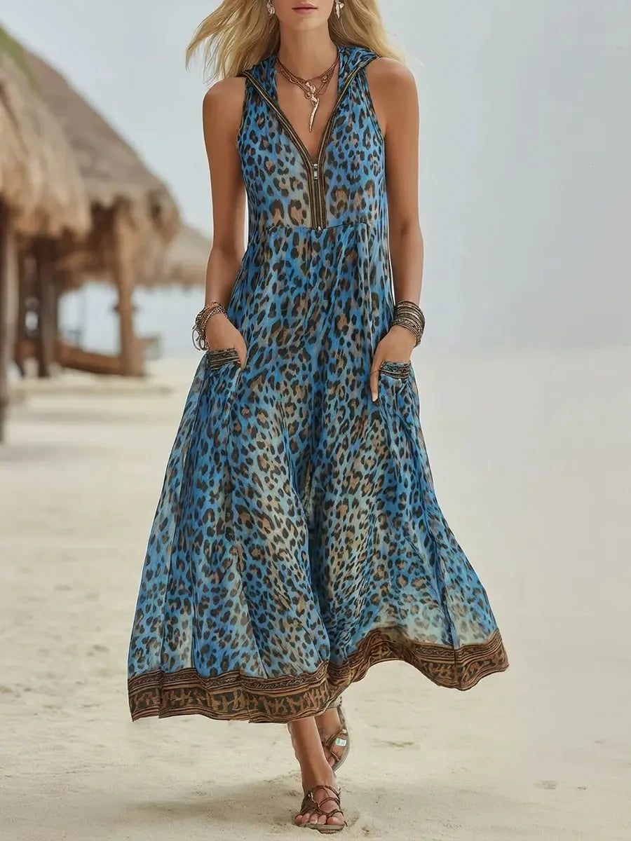 Dakota Flowy Leopard Maxi Dress