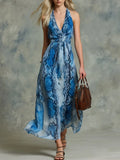 Sienn Snake Print  Maxi Dress
