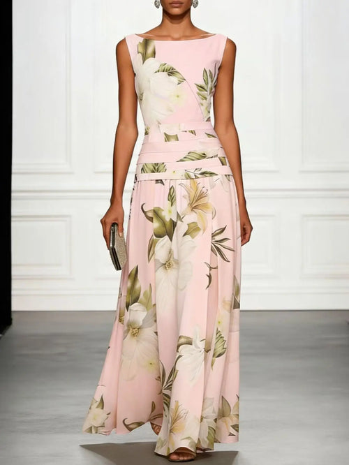 Aimee Floral Belted Maxi Dress