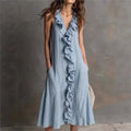 Elodie Ruffle Hem Midi Dress