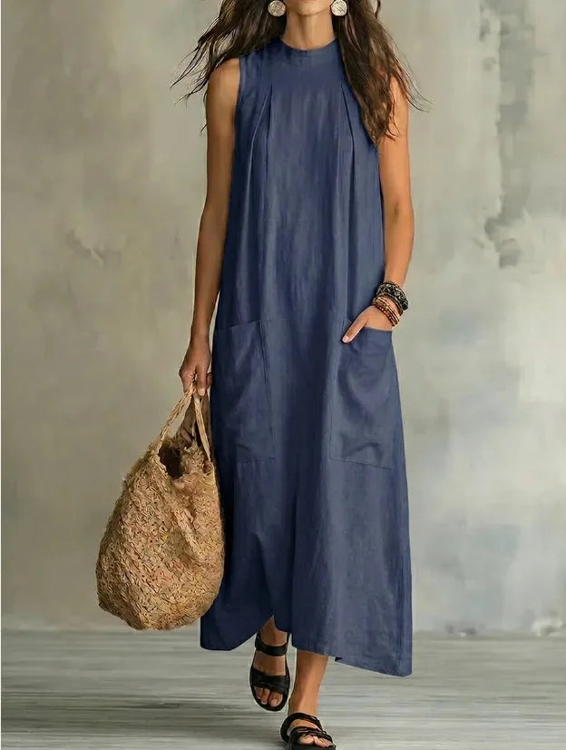 Selena Sleeveless Pocket Maxi Dress
