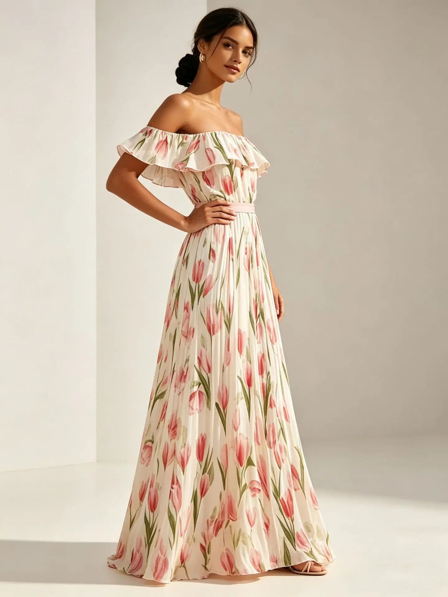 Arabella Off Shoulder Maxi Dress
