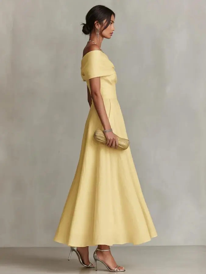 Shiloh One Shoulder Maxi Wedding Guest Dress