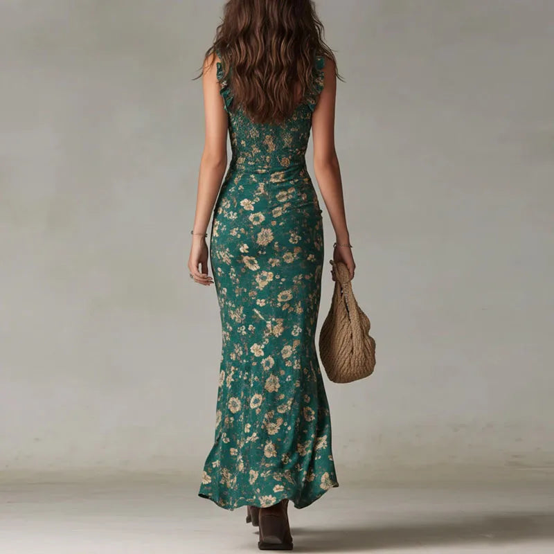 Katie Flowy Floral Slit Maxi Dress