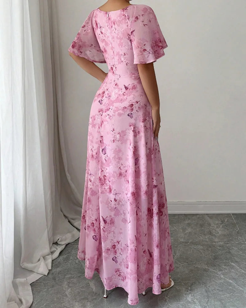 Aliyah Puff Sleeve Midi Dress