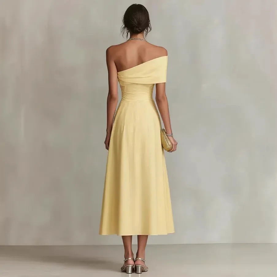 Shiloh One Shoulder Maxi Wedding Guest Dress
