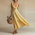 Zarelle Flowing Ruffle Maxi Dress