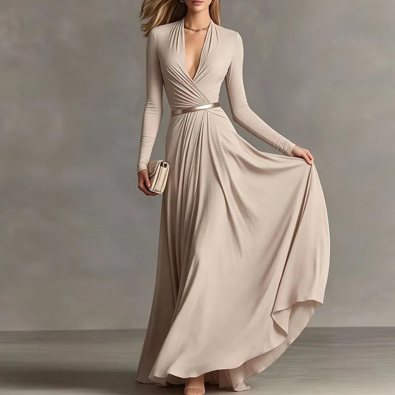 Macey Draped Boho Maxi Dress