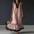Macy Ruffle Trim Maxi Dress