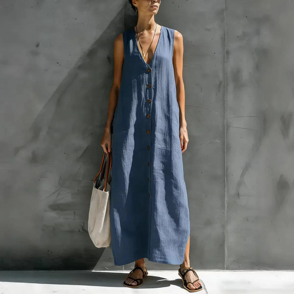 Reagan Linen Long Sundress
