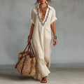 Byonce V Neck Kaftan Dress