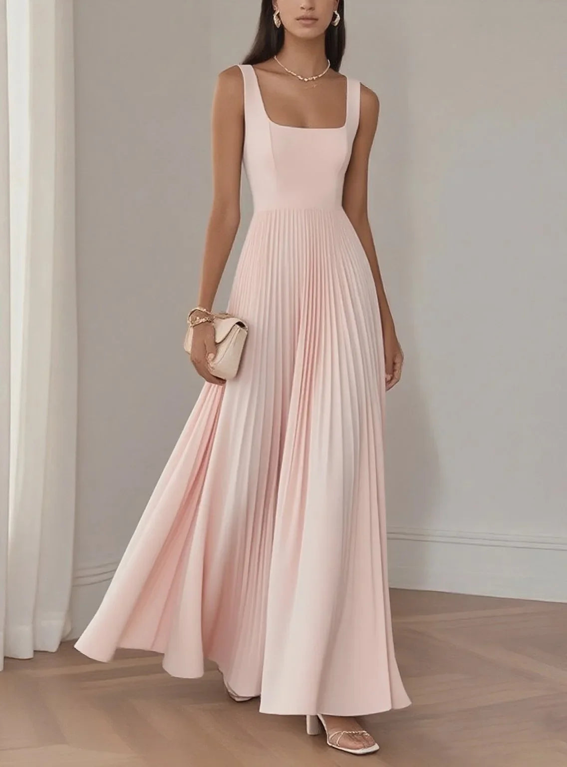 Celestine Pleated Wedding Guest Dress