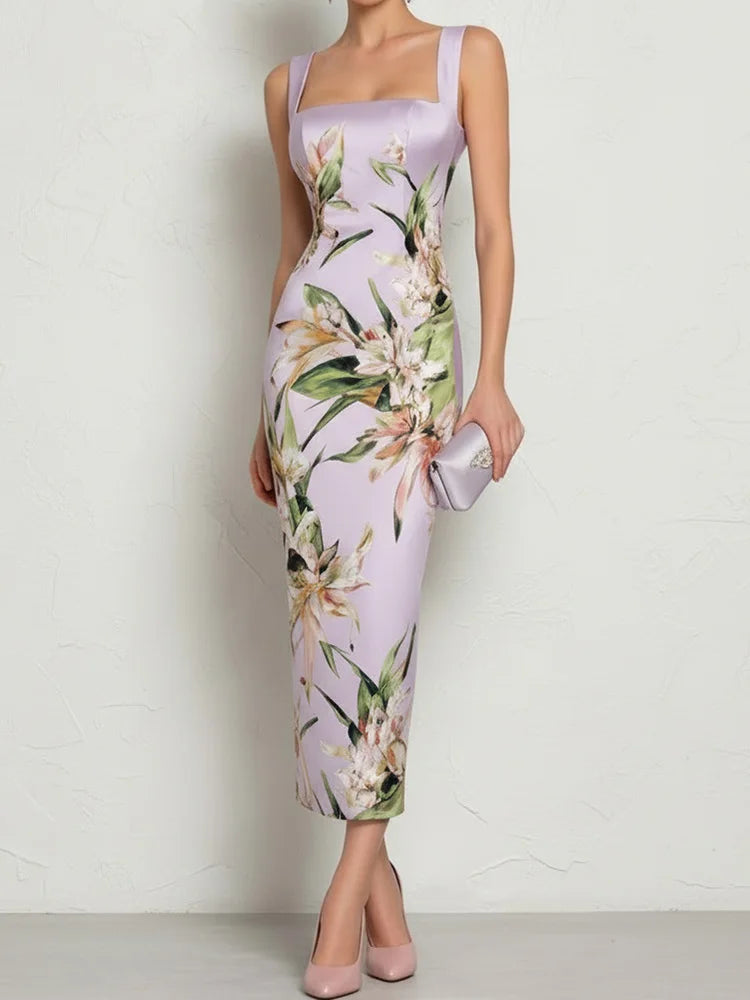 Yvette Elegant Floral Wedding Guest Dress