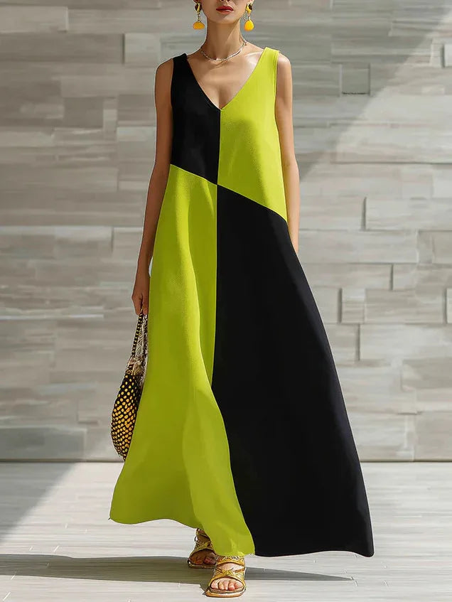 Alisha Color Block Maxi Dress