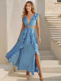 Liana Flowing Ruffle Maxi Dress