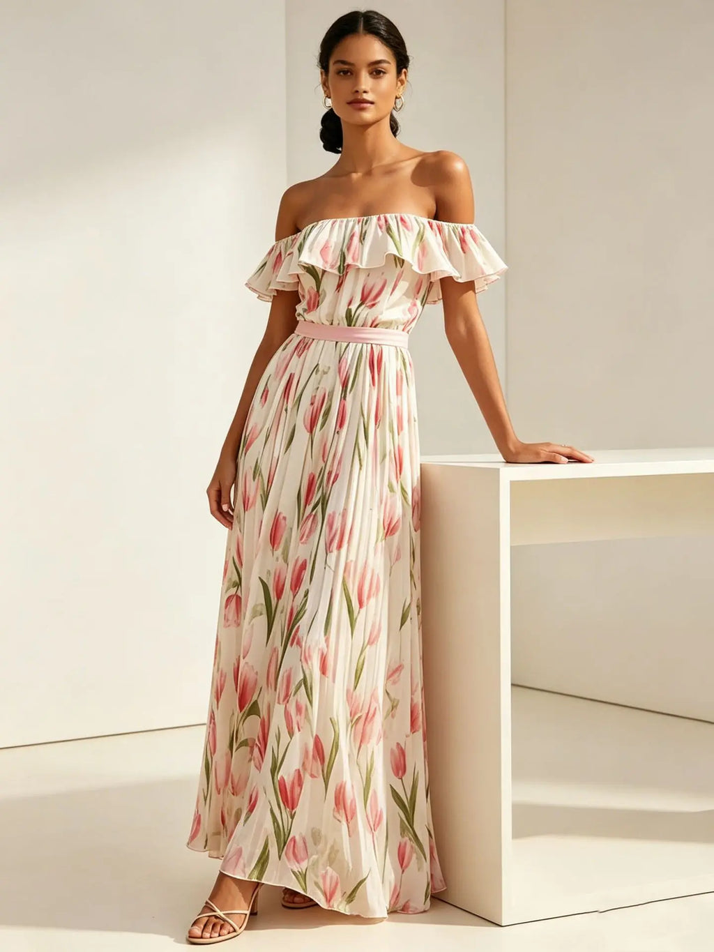 Arabella Off Shoulder Maxi Dress