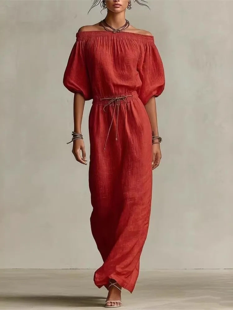 Lennox Off Shoulder Maxi Dress