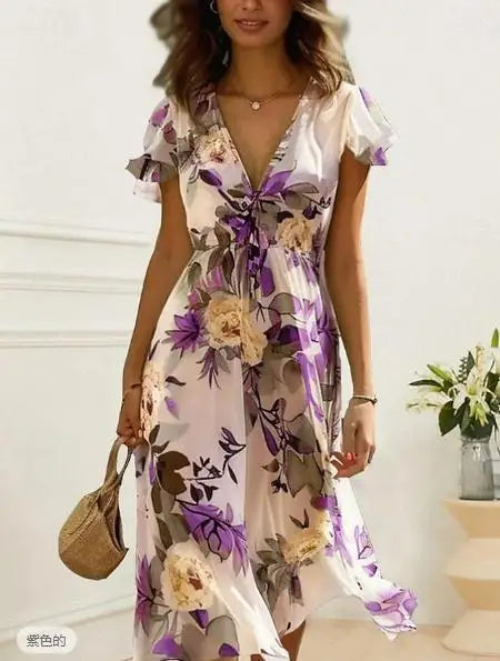 Riley Flowy Floral Midi Dress