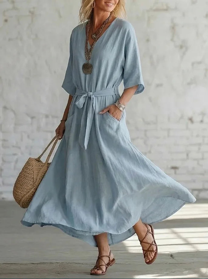 Kendall Tie Waist Maxi Dress