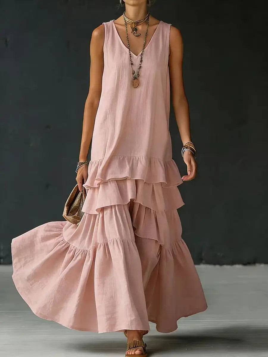 Krista Tiered Ruffle Maxi Dress
