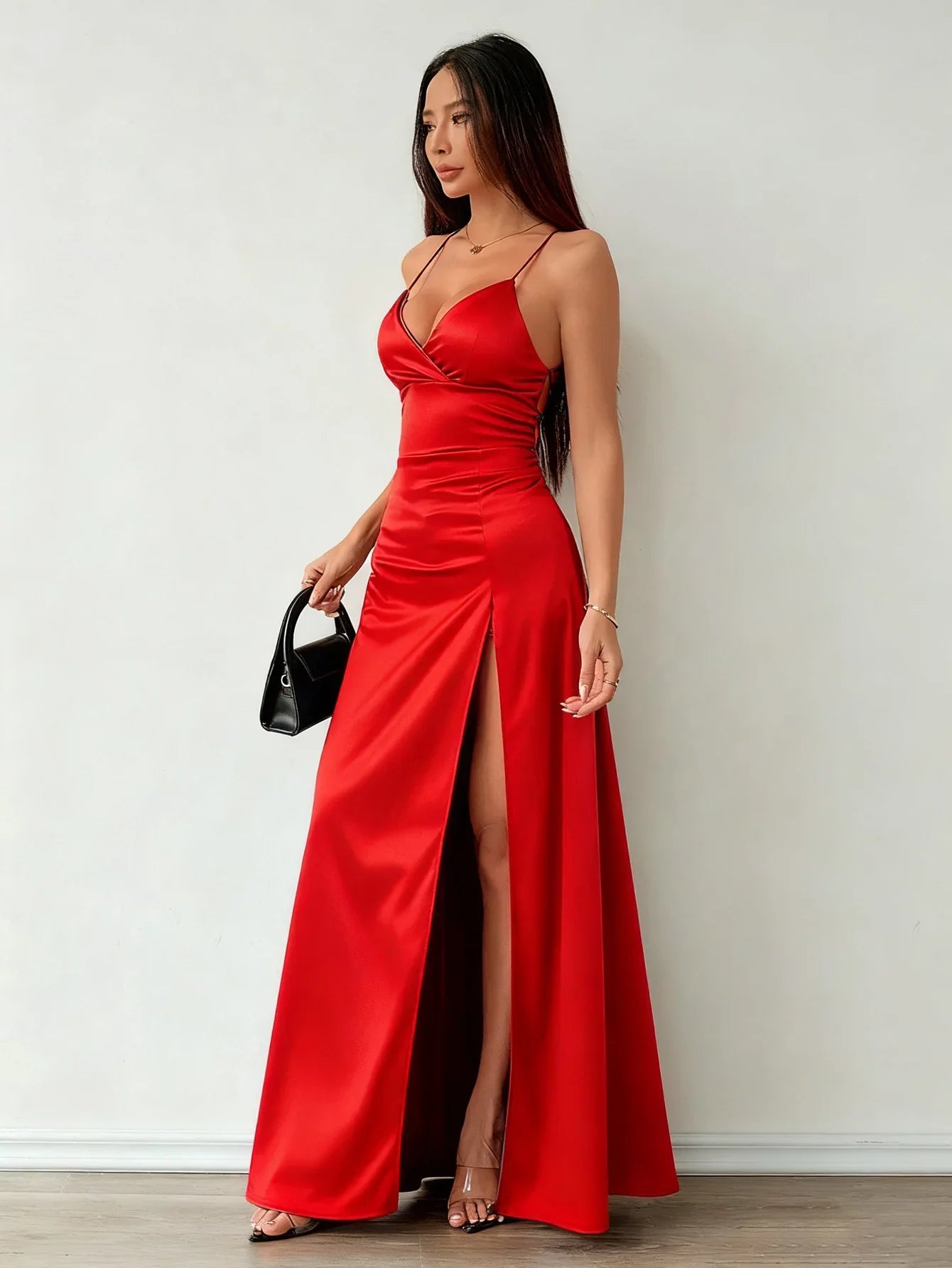 Camille High Slit Wedding Guest Dress