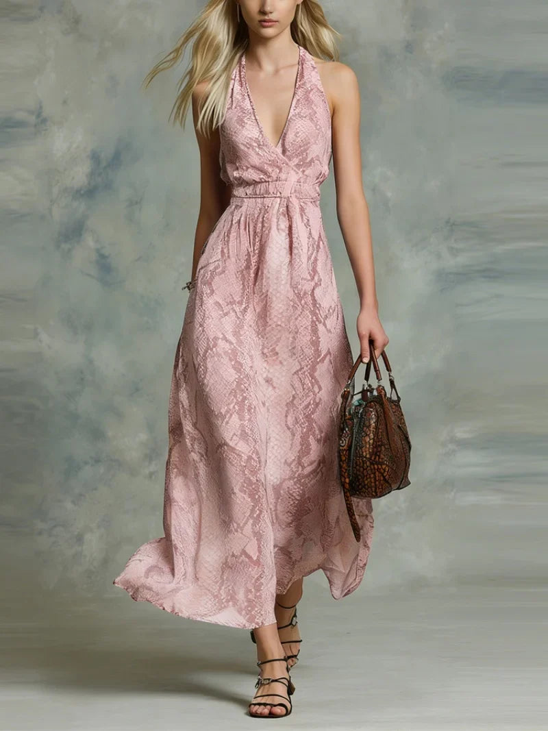 Sienn Snake Print  Maxi Dress