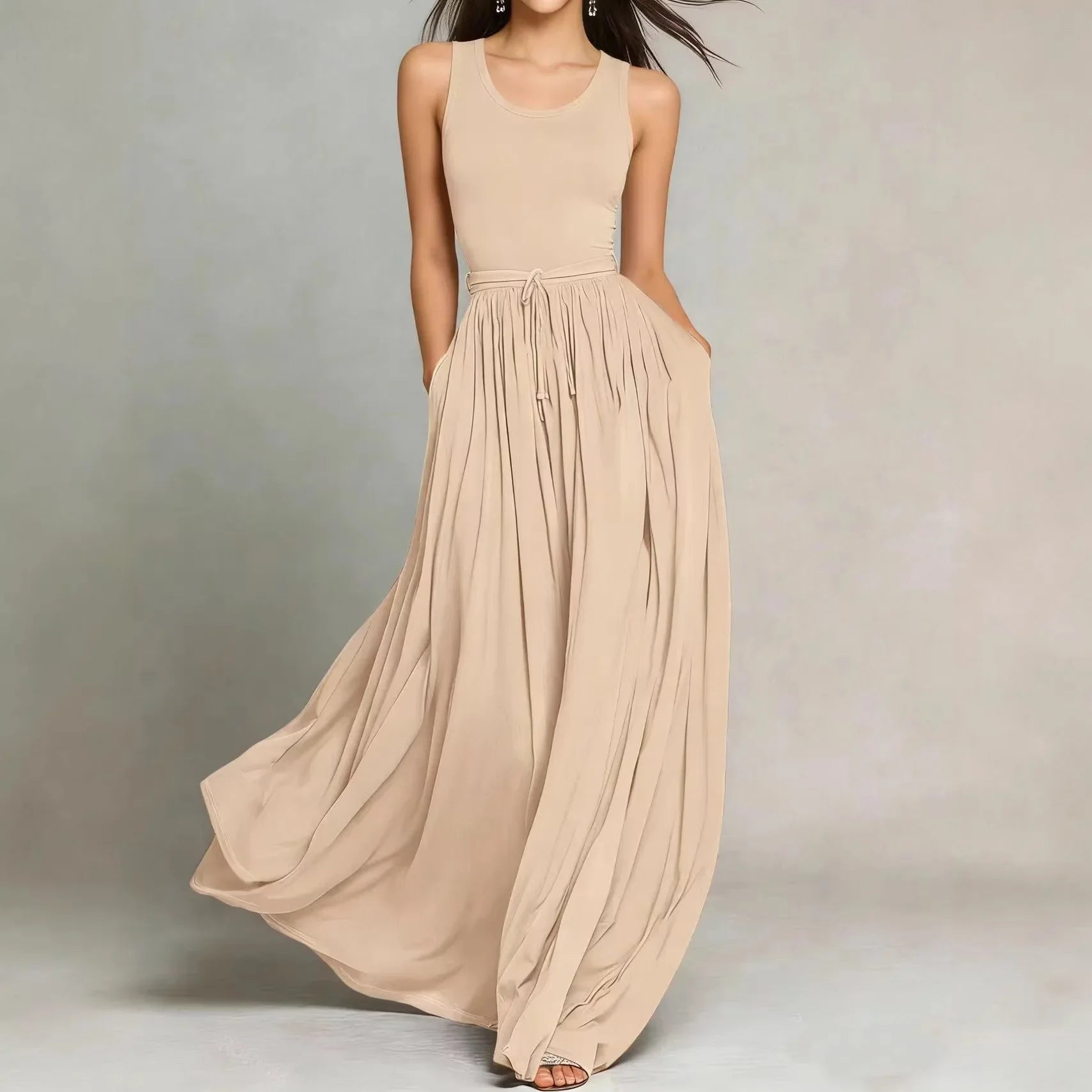 Brianne Elegant Flowy Maxi Dress